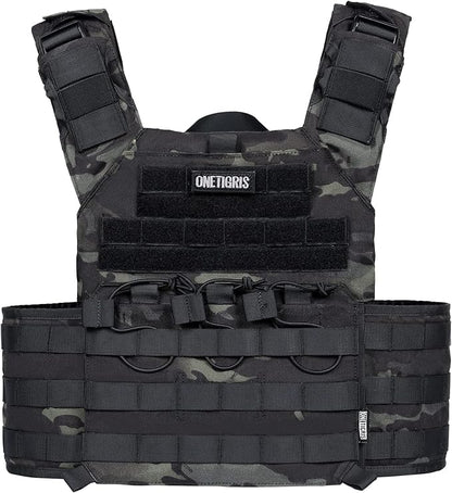OneTigris DOOM Tactical Vest, Adjustable Airsoft Vest MOLLE Vest for Men