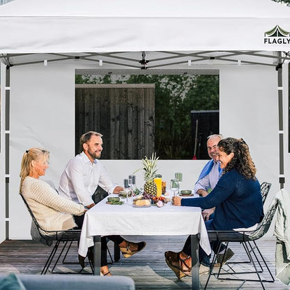 10x10 Pop Up Canopy Sidewall - 1 PC 300D Waterproof Attachable Tent Wall, Privacy Shade for Outdoor Events, Vendor Booths (Tent Not Included, with Square Mesh Window)