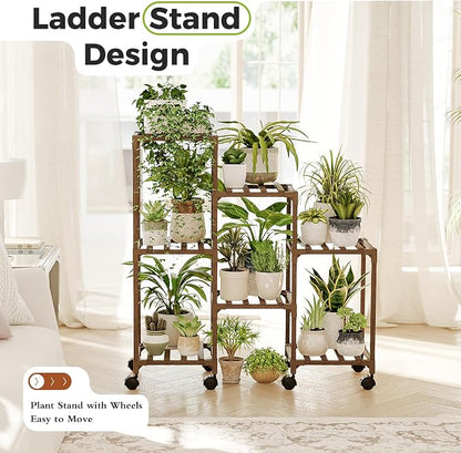 Bamworld Plant Stand with Wheels - Image 2
