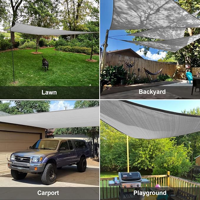 20' x 20' x 20' Triangle Sun Shade Sail, pergola - Image 8