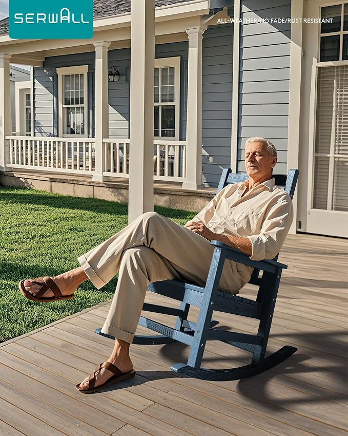 SERWALL Oversized Rocking Chair, Outdoor Rocking Chair - Image 6