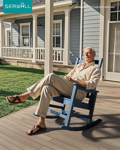 SERWALL Oversized Rocking Chair, Outdoor Rocking Chair - Image 6