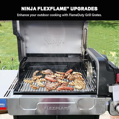 SUS304 7MM Stainless Steel Grill Grates for Ninja FlexFlame PG300 Series,XSKGRILLGRATE Upgrades Premium Grill Grates Durable,Easy to Clean,Heat Retaining,Upgrade for FlexFlame Grill Accessory,Set of 2