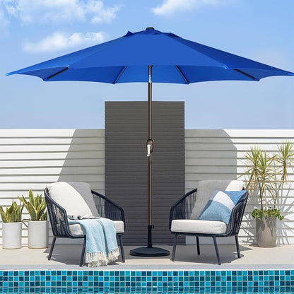 9' Outdoor Patio Umbrella, Outdoor Table Umbrella, Yard Umbrella, Market - Image 7