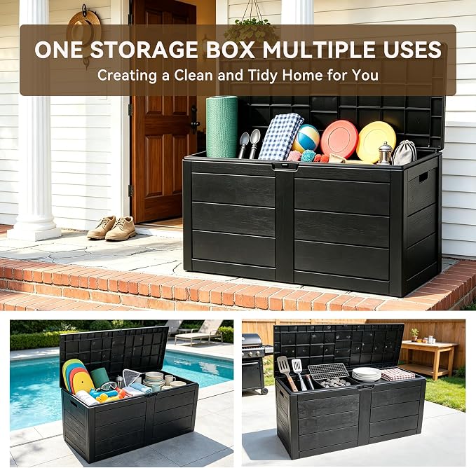 70 Gallon Deck Box, Outdoor Storage Box Waterproof, Patio Storage | Package - Image 9