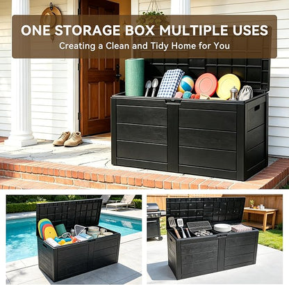 70 Gallon Deck Box, Outdoor Storage Box Waterproof, Patio Storage | Package - Image 9