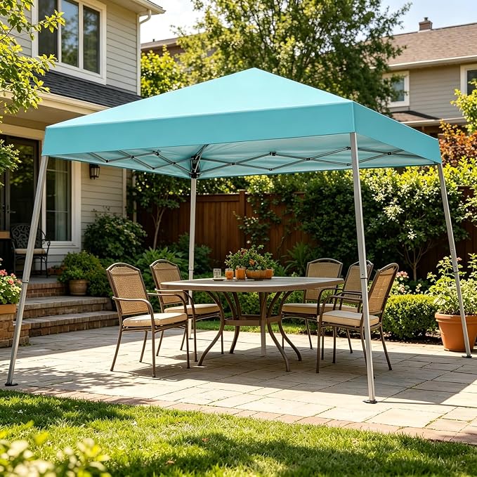 10x10FT Slant Leg Pop Up Canopy Tent, Portable Outdoor Shelter | 10x10FT Base - Image 7