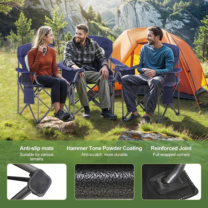LET'S CAMP Oversized Folding Camping Chair Portable Outdoor Heavy Duty | - Image 6