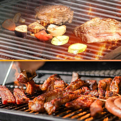 Grill Grate and Flavorizer Bars Heat Deflector Grill Parts for Weber Genesis 2 GS4 Grates 66089, 66097, 66041, 66033, 66796, Weber Genesis II E-410, E-435, S-435, SE-410, Porcelain Steel