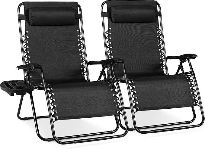 Best Choice Products Set of 2 Extra Wide Adjustable Steel Mesh Zero Gravity by Unknown
