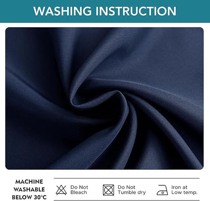 HolidayIdeas Outdoor Curtains for Patio Waterproof-4 Panels Windproof Weatherproof Privacy Curtains-Grommet Top and Tab Bottom Drape for Gazebo, Porch, Pergola, Cabana, Backyard 54x95 Inch Navy