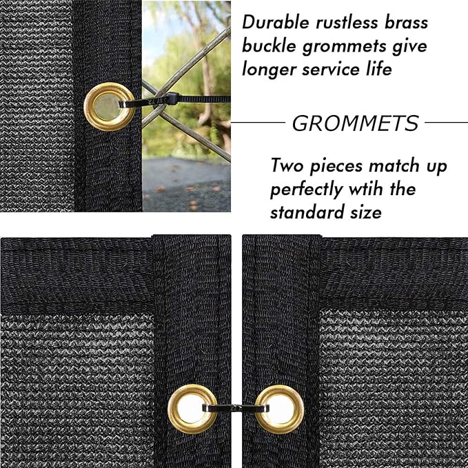 UPGRADE Privacy Fence Screen 6'x80' Black Outdoor 90% Visibility Blockage 170 GSM Mesh Shade Cover Panels for Backyard,Balcony,Home Decoration with Zip Ties,Customized Avaliable