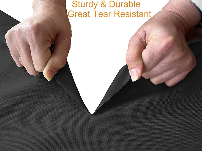 Fire Pit Cover 600D Heavy Duty Waterproof Fabric With PVC Coating Round 32" Dia x 16" H Black Fits 28-30 inch Fire Pit Table Fade Resistant Outdoor Firepit Cover