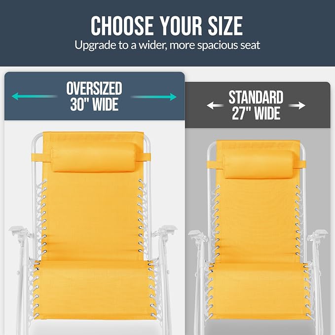 Best Choice Products Set of 2 Extra Wide Adjustable Steel Mesh Zero Gravity - Image 4