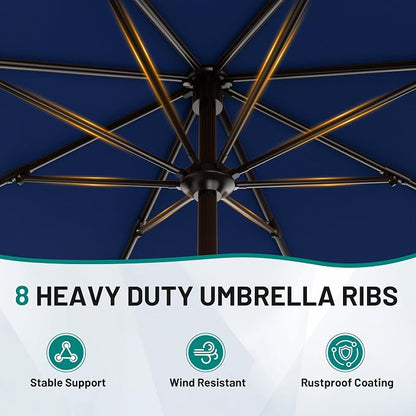 9 FT Patio Umbrella for Outdoor, Outdoor Table Umbrella - Image 3