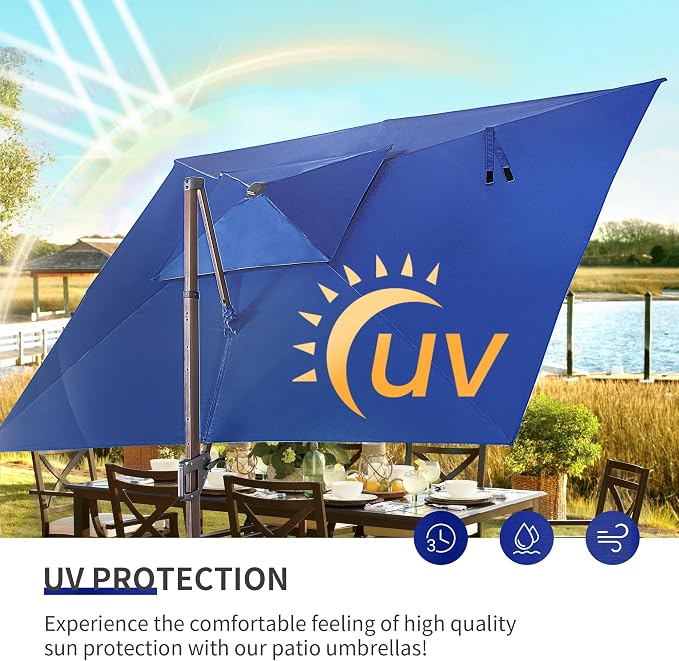 JZAC & QZYD 10x13 FT Cantilever Offset Patio Umbrella - Image 8