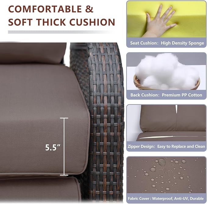 Outdoor Recliner, Outdoor Wicker Recliner Chair - Image 4