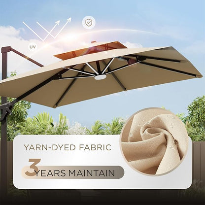 Deconk 10' X 13' Patio Cantilever Outdoor Umbrella - Image 3