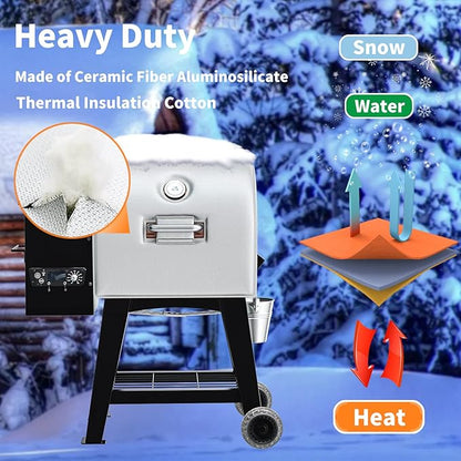 Utheer Thermal Insulated Blanket for Pit Boss Lexington 540 Wood Pellet Grill fits Pit Boss Lexington/Sportsman/Navigator 540/500/550 Grill Smoker Insulation Blanket Accessories PB500NX PB500SP PB550G