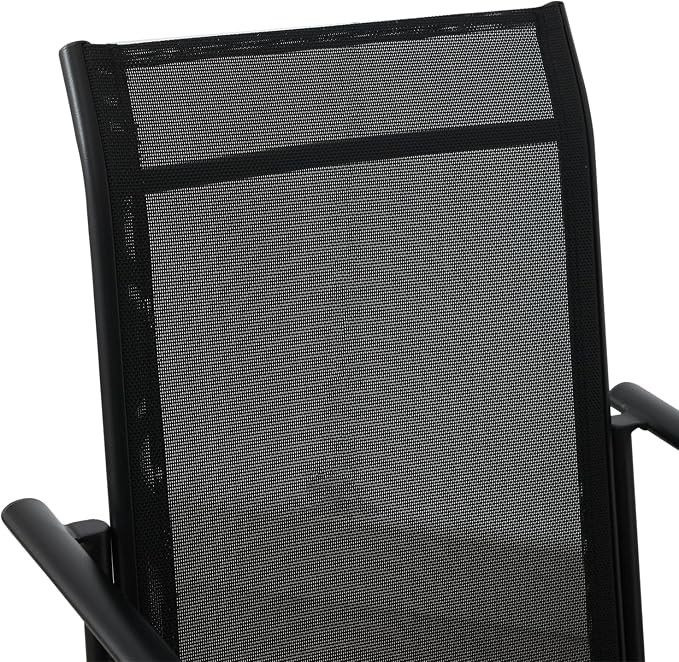 Stackable Patio Chairs Set of 4, Outdoor Dining Chairs - Image 8