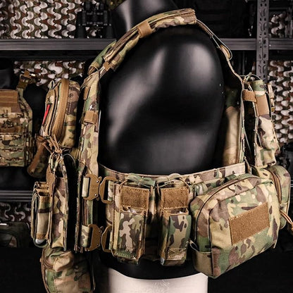 YAKEDA Tactical Outdoor Training Vest - Molle Vest With Multi-Functional Pouches For Training, Hunting & Hiking