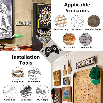 Gaming Accessories Room Decor – Cool Gamer Gifts for Men, Teens, and Boys Ages 8 –12– Funny Game Room Sign Desk Accessories Wall Art