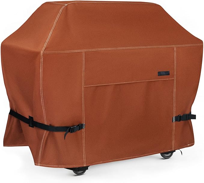 NettyPro Grill Cover for Outdoor Grill 70 inch Waterproof Heavy Duty Gas BBQ Grill Cover for Outside Weber, Char-Broil, Brinkmann, Jenn Air, Nexgrill 3-5 Burners Barbecue, Brown