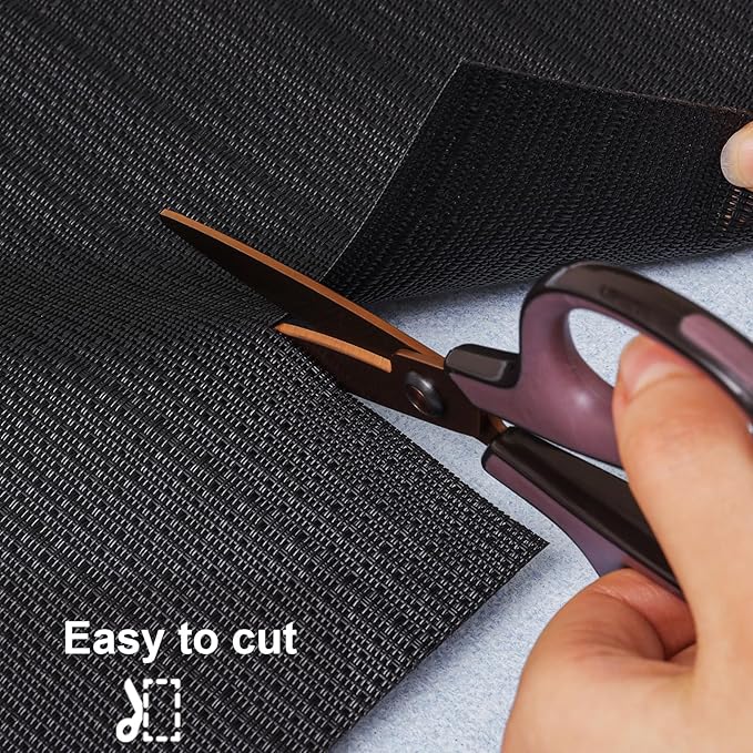 Myir JUN Table Runner, Vinyl Table Runner Indoor Arbitrarily Cropped Runner for Table Heatproof for Home Party (Black, 15 x 94 inch)