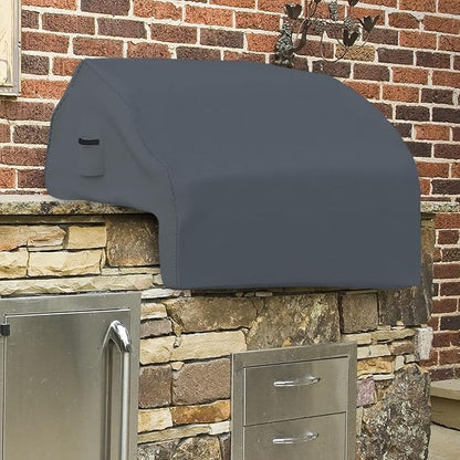 Covers & all Built-in Outdoor Grill Cover, Durable 12 Oz Waterproof Cover Max Material with Air Pocket & Elastic for Snug Fit (44" W x 27" D x 26" H Inches, Grey)