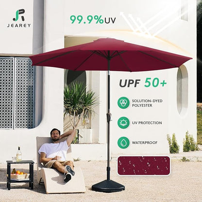 JEAREY 10FT Outdoor Patio Umbrella Outdoor Table Umbrella - Image 3