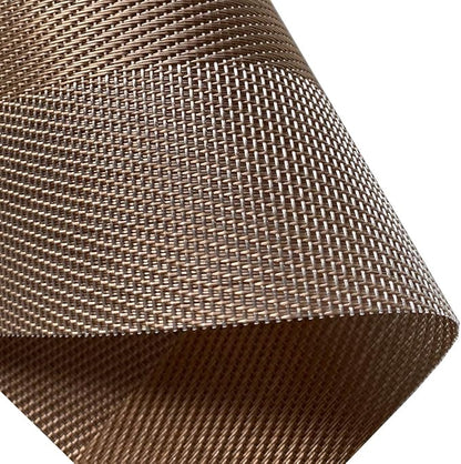 PIGCHCY Placemats Vinyl Washable Table Mats Elegant Non-Slip Placemats for Dinner Table Set of 4 (Champagne)