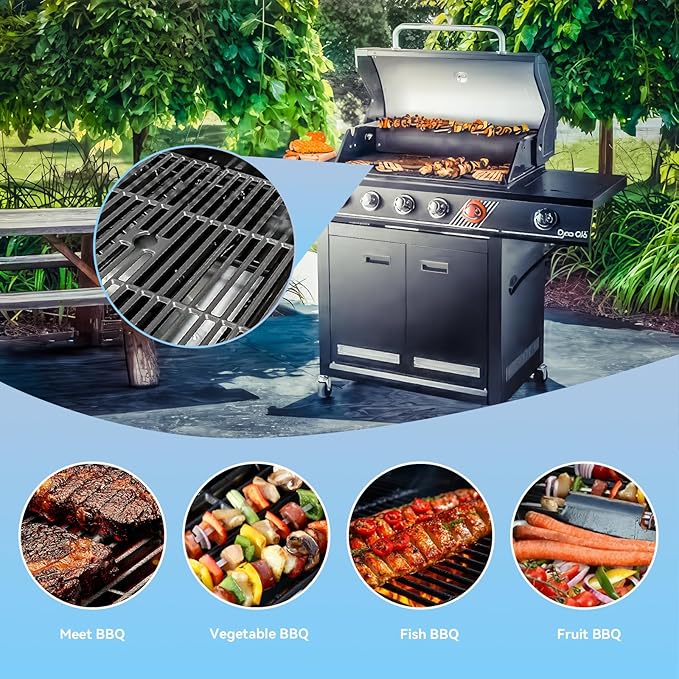 70-01-911 Cooking Grates for Dynaglo DGH450CRP DGH450CRP-D DGF493BNP DGH474CRP DGH485CRP, Kenmore Backyard BY13-101-001-12 Gas Grill, Cast Iron Grill Replacement Parts for Dyna-glo DGH450CRP