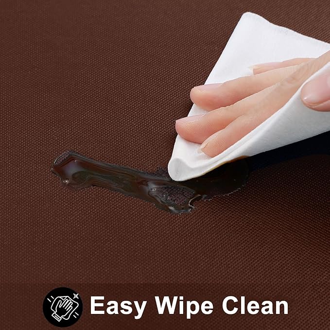 Smiry Rectangle Table Cloth 54x78 Inch, Waterproof Wipeable Vinyl Tablecloths Protector, Oil Spill Proof Plastic Table Cover for Dining, Picnic, Camping, Outdoor, Coffee