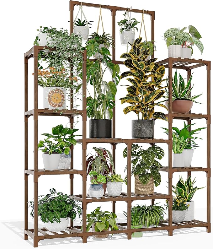 GENTINGBRO Plant Stand Indoor Outdoor 63" Tall Plant Shelf by Gentingbro