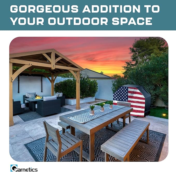 US Flag 72 Inch Waterproof BBQ Grill Cover - Small to Large Universal Heavy Duty