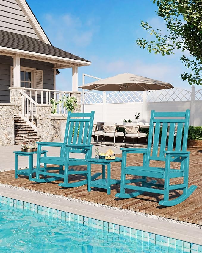 HDPE Rocking Chair Outdoor Set of 2 - Image 7