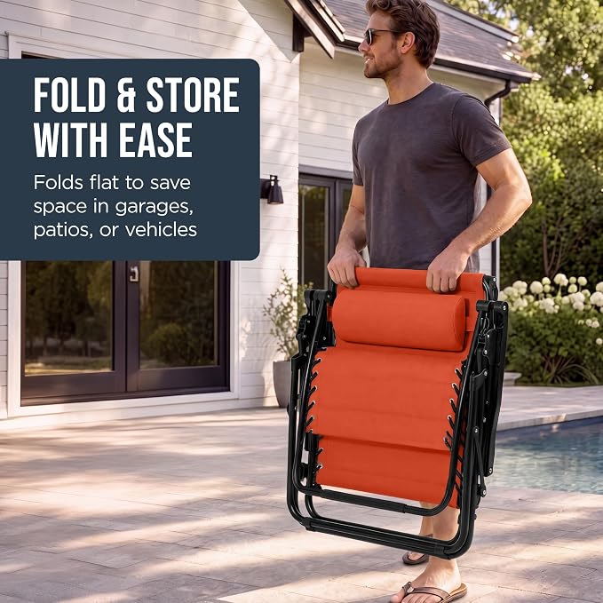 Best Choice Products Oversized Padded Zero Gravity Chair w/Canopy Headrest Cup - Image 8