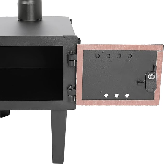 HECASA Wood Burning Stove Tent Camping Stove for Outdoor Cooking Fishing Hiking Travel Portable Heater with Storable Chimney Pipes Steel
