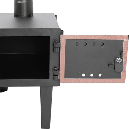 HECASA Wood Burning Stove Tent Camping Stove for Outdoor Cooking Fishing Hiking Travel Portable Heater with Storable Chimney Pipes Steel