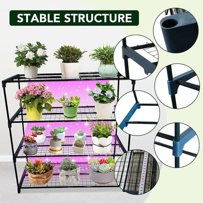 4-Tier Durable Powder-Coated Steel Plant Stands - Image 6