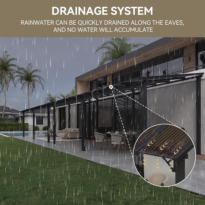 Aoxun 42’x10’ Gazebo for Patio, Gazebo Pergola - Image 6