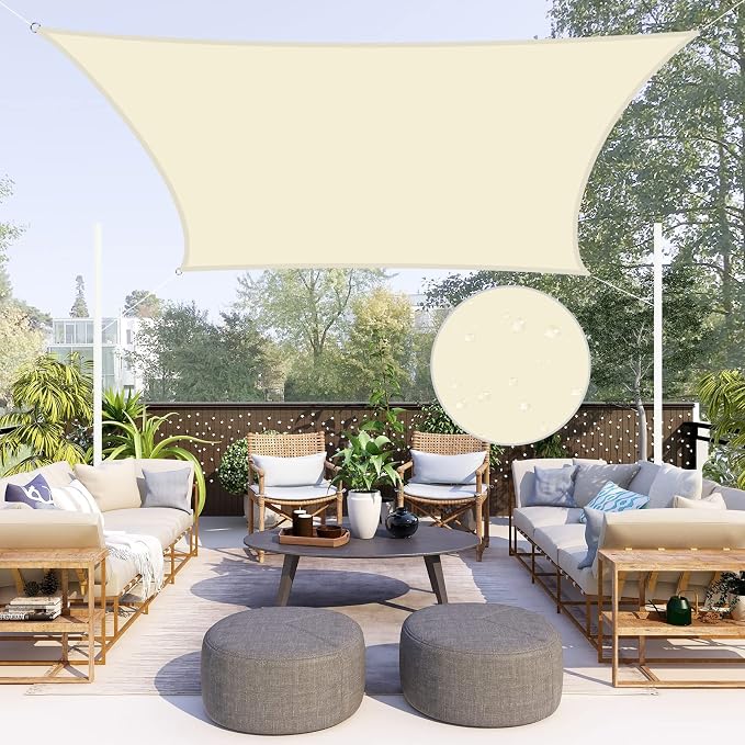 Neween Waterproof Sun Shade Sail Square UV Block Canopy by Neween