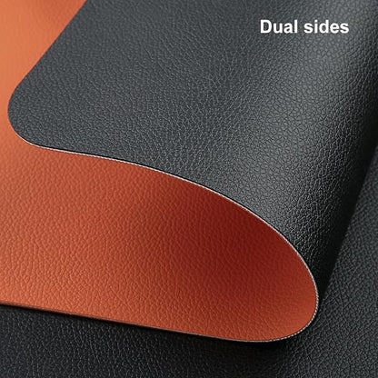 Myir JUN Table Runner Double Sided Vinyl Runner Table 94 Inch Long Runner for Table Washable Waterproof Non-Slip for Home Decorations Black Orange,12 x 94 inch