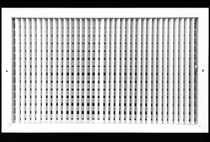 24" X 14" Adjustable AIR Supply Diffuser - HVAC Vent Cover Sidewall or Ceiling - Grille Register - High Airflow - White [Outer Dimensions: 25.75"w X 15.75"h]