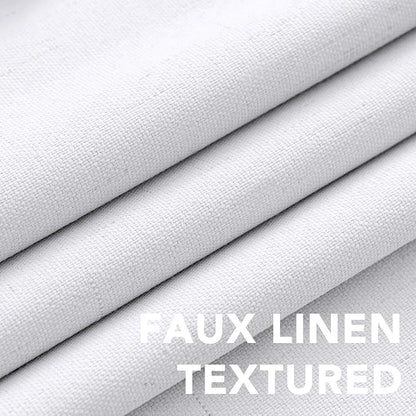 H.VERSAILTEX Blackout Curtains Linen Curtains 120 inches Long 100% Black Out - Image 4