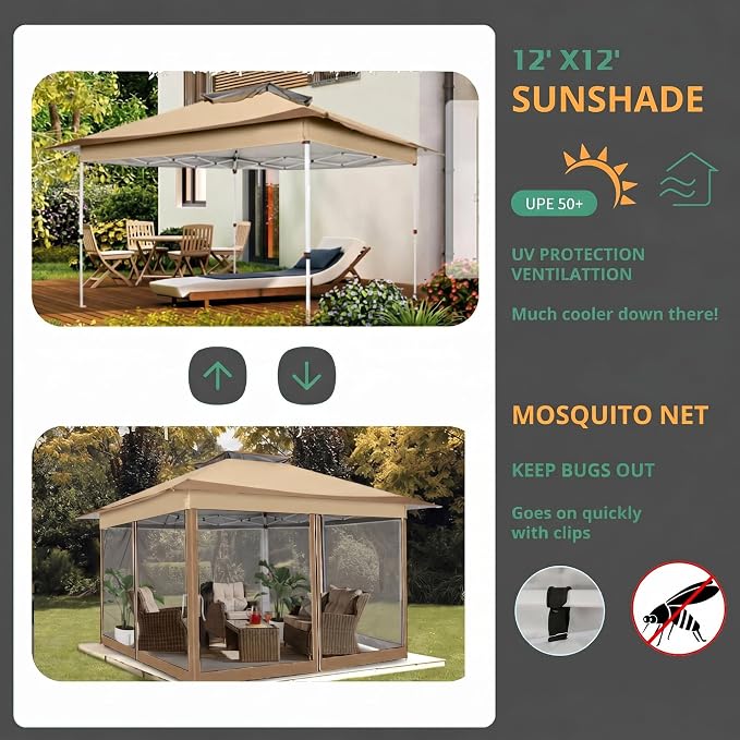 COBIZI 12x12 Pop Up Gazebos On Clearance - Image 7