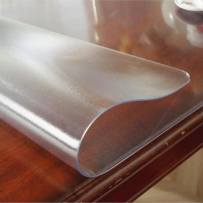 Frosted Clear Table Protector 40 x 60 Inch, 2mm Thick Plastic Table Cover, Waterproof PVC Clear Table Cover Protector, Desk Protector Mat, Writing Desk Pad for Desktop, Coffee & Dining Room Table