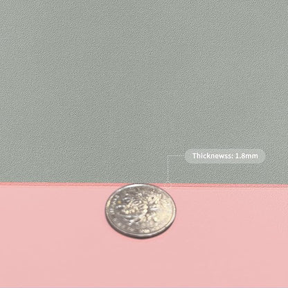 Leather Desk Mat,1.8mm Thick,15.75x63 Inch Desk Cover,Pink Desk Mat,Desk Protector Mat,Dresser Cover Top,Desktop Cover,Dresser Cover Top for Bedroom(Pink+Silvery,15.75x63)