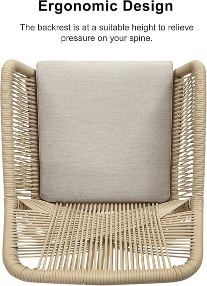 PURPLE LEAF 14 Pieces Outdoor Patio Dining Set All-Weather PE Rattan Furniture Set with All Aluminum Frame Sqaure Table and Chairs Set for 12 People Lawn Garden Backyard Deck, Champagne