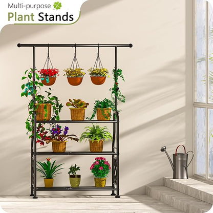 GIOTORENT Plant Stand Indoor, 3-Tier Heavy Duty Metal Shelf - Image 2